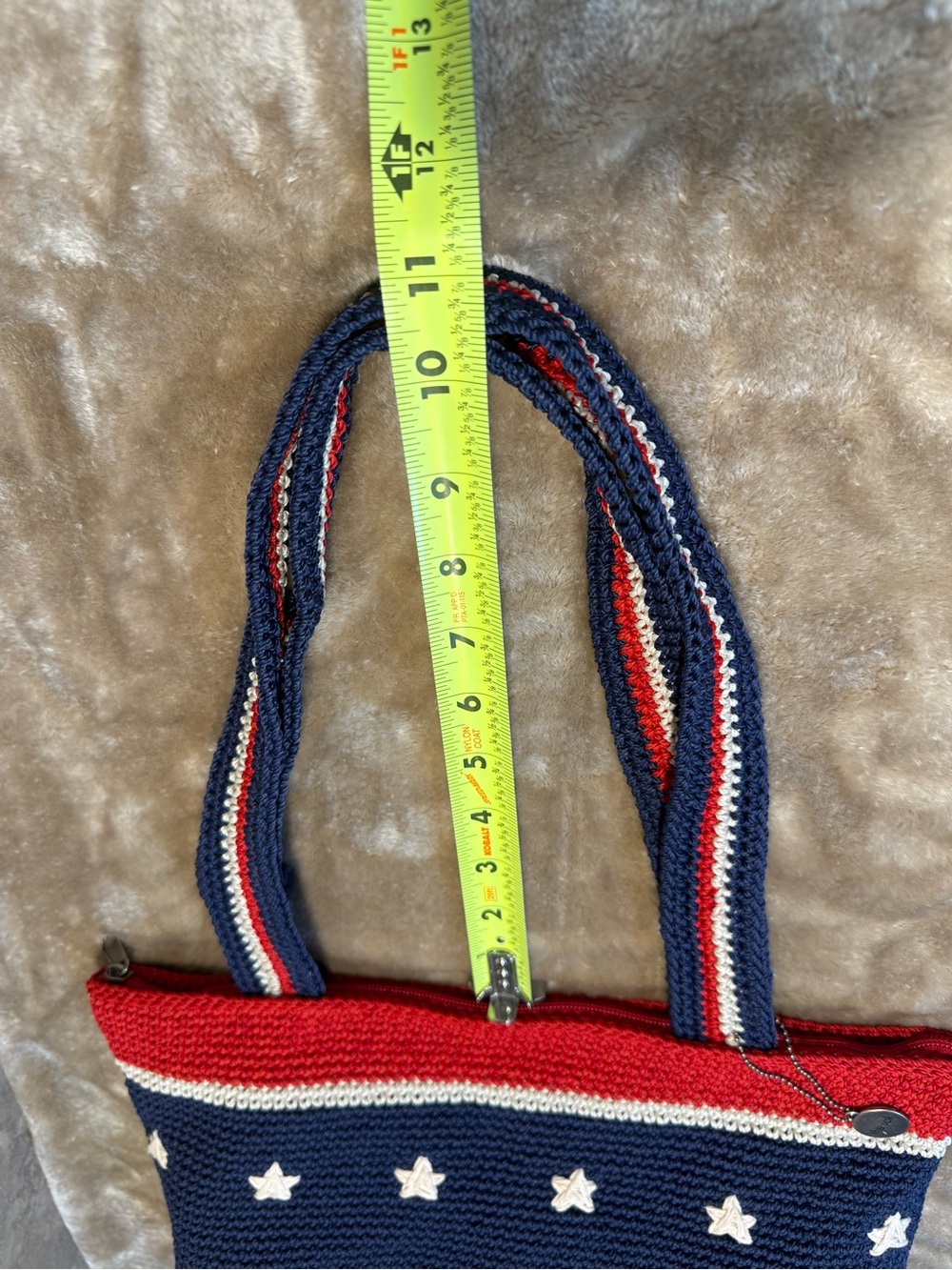 The Sak Handmade Navy, Red & White Star Crochet Crossbody Bag - Picture 6 of 6